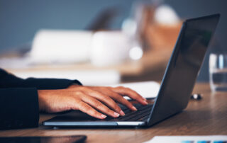 Person working on laptop